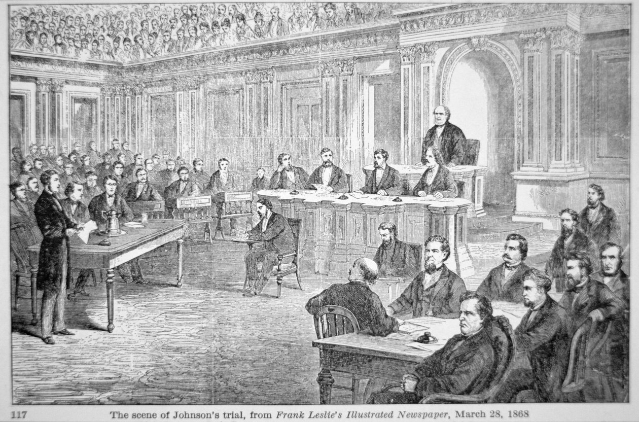 The Impeachment of President Johnson in 1868, Illustration from 