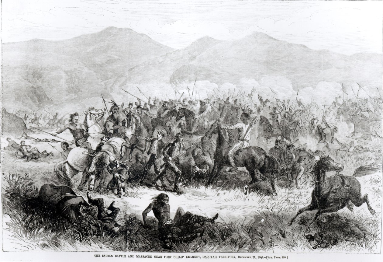 The Indian Battle and Massacre near Fort Philip Kearney, Dakotah Territory by American School