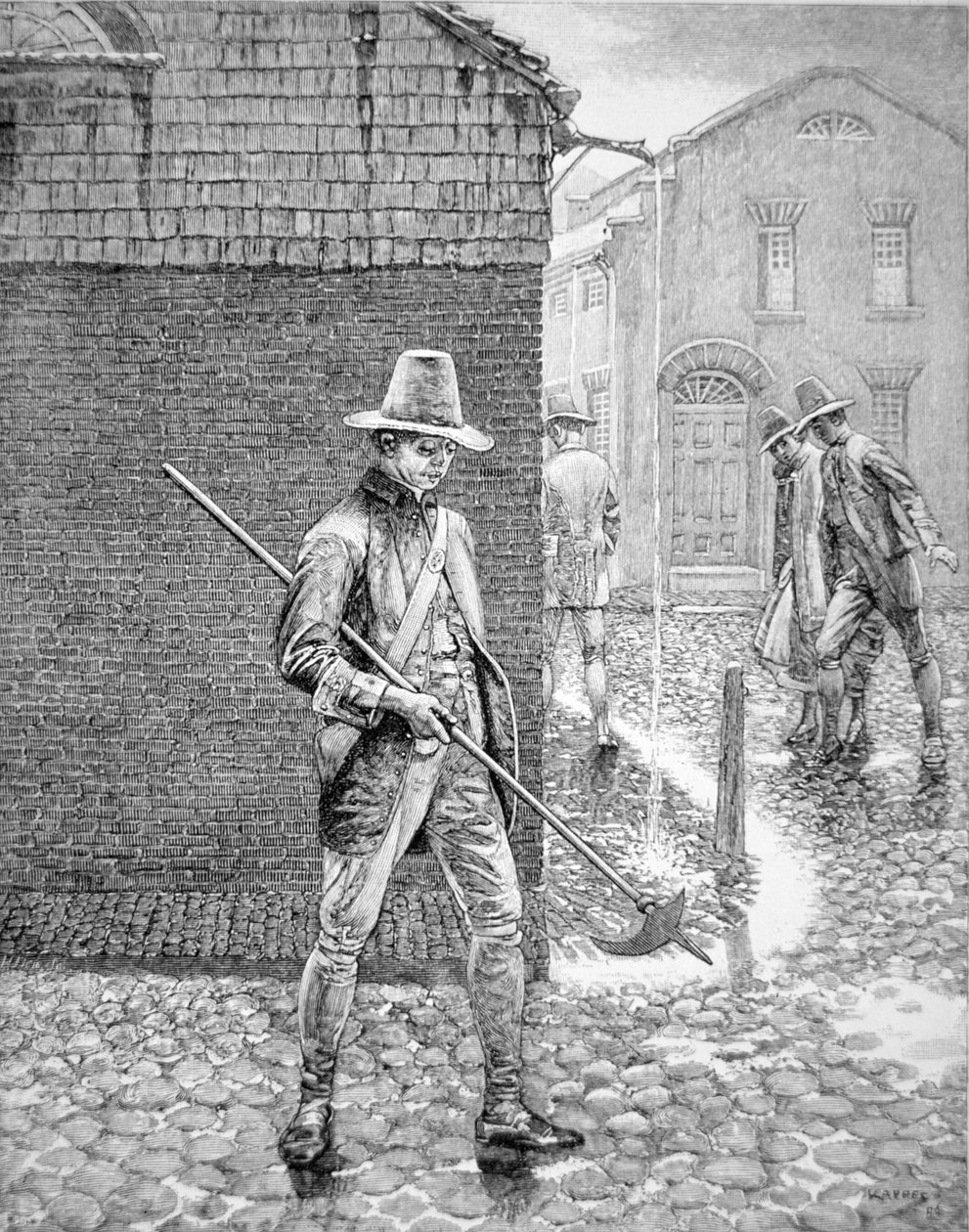 The New York Policeman of 1693 by American School