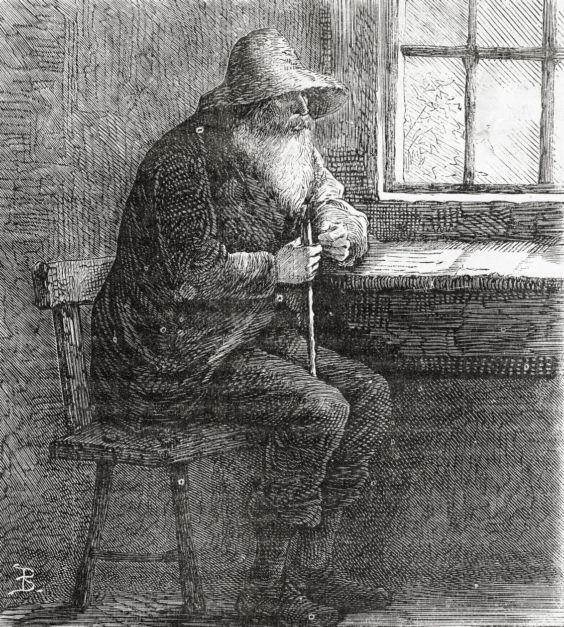 The Patriarch, Illustration for A Community of Outcasts by American School