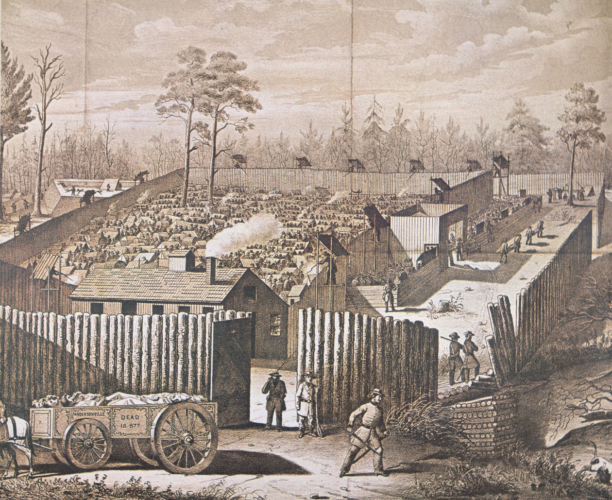 The Prisoner of War Camp at Andersonville by American School