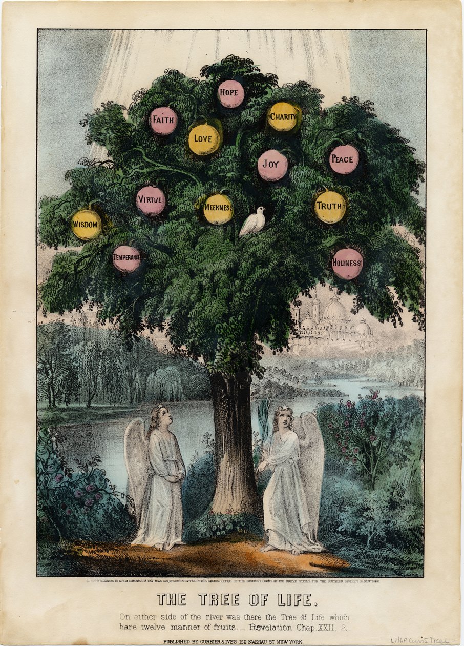 The Tree of Life, pub. by Currier & Ives, 1870 by American School