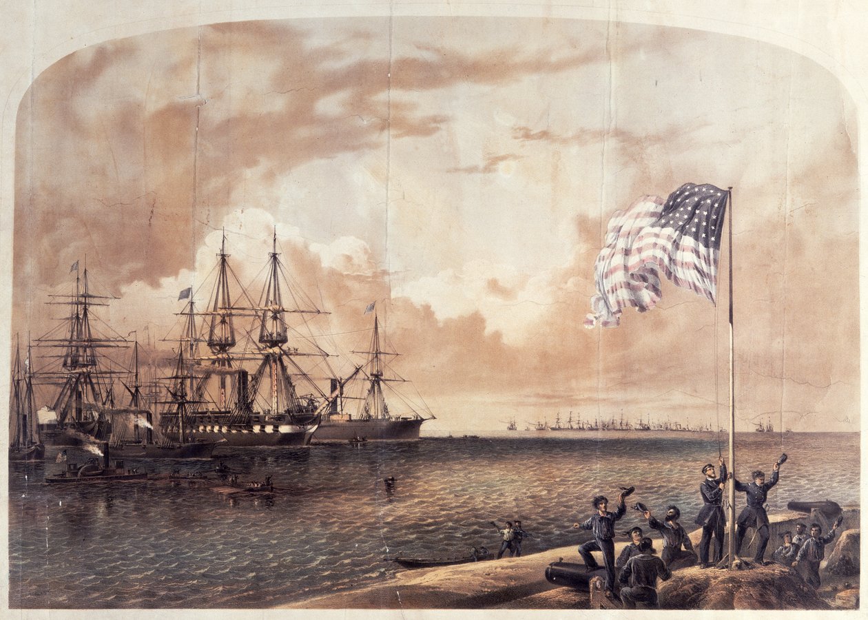 The Union Victory at Port Royal, November 7th 1861, engraved by Shearman and Hart, 1861 by American School