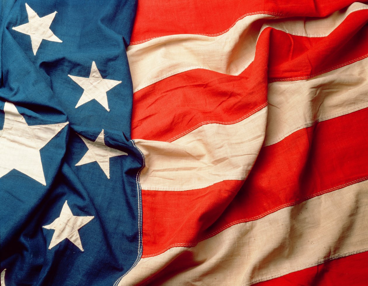 The United States Flag (detail) by American School
