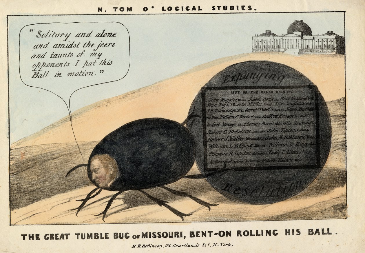 The Great Tumble Bug of Missouri: Benton Rolling His Ball by American School