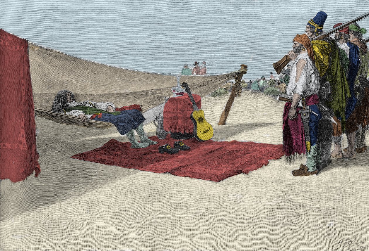 The Pirate Sir Henry Morgan Recruiting Men for the Panama Attack Around 1670. Book of Pirates: Buccaneers and Marooners of the Spanish Main by Howard Pyle by American School