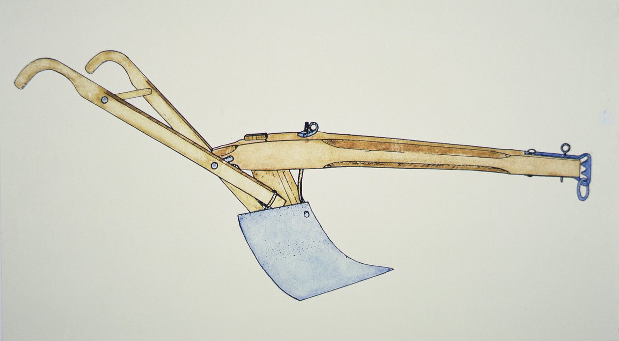 The steel bladed plow by American School