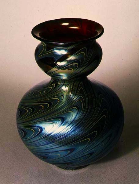 Tiffany double gourd-shaped vase, New York by American School