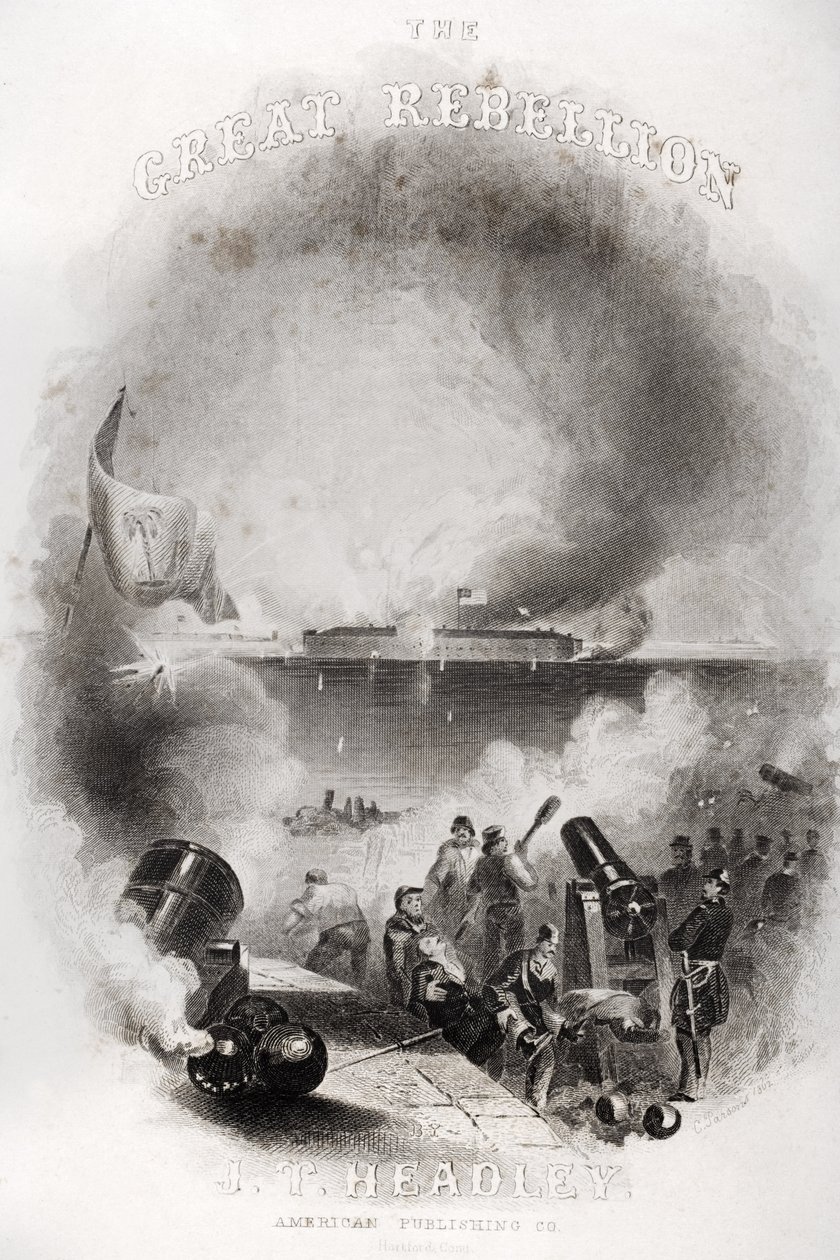 Title page illustration of The attack on Fort Sumter in 1861, from 