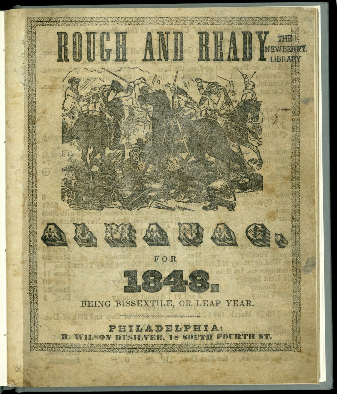 Title Page of the Rough and Ready Almanac for 1848, Published in 1847 by American School