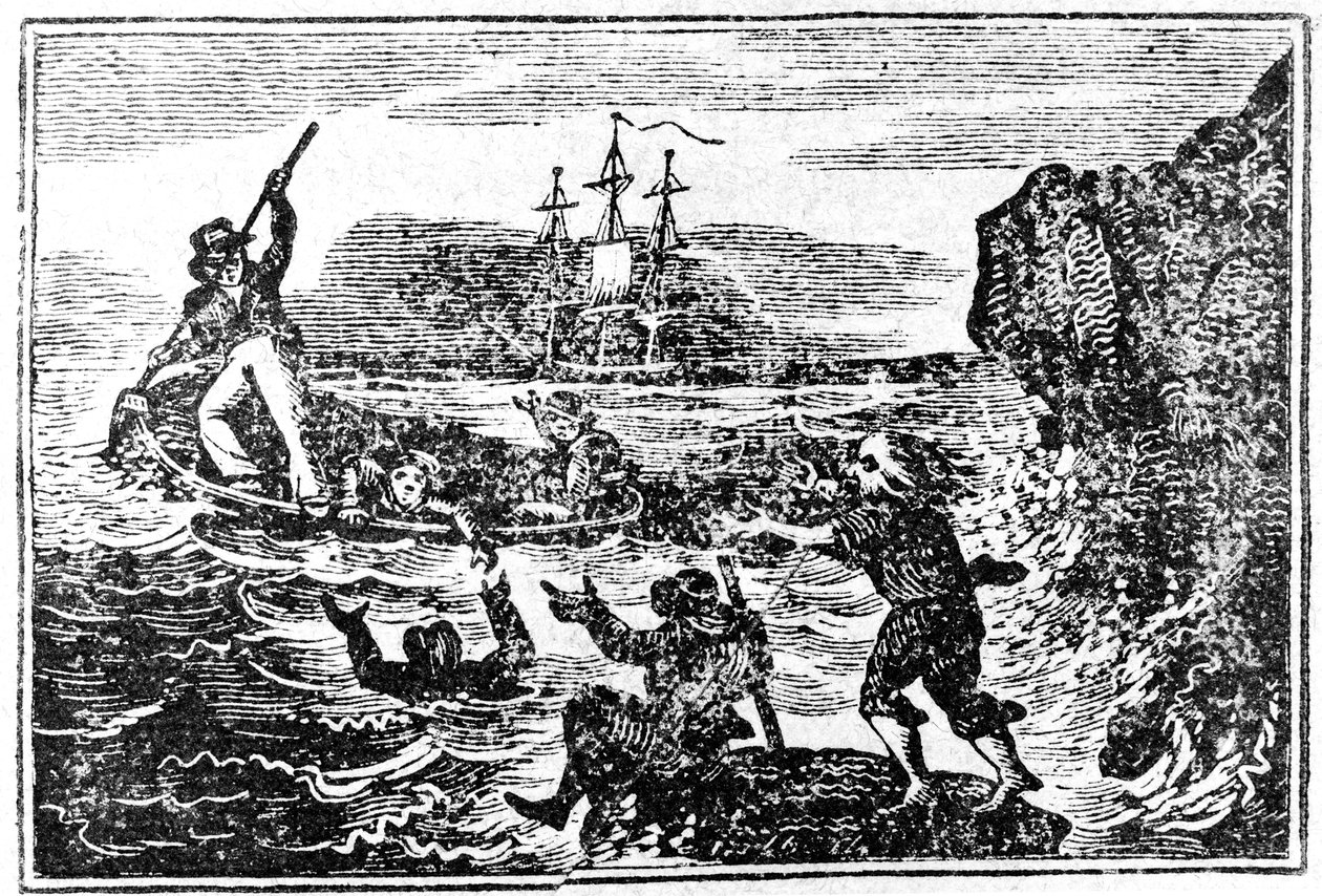 Titlepage to the Account of the Loss of the Essex, 1824 by American School