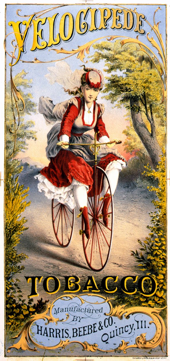 Velocipede Tobacco Magazine Advert by American School