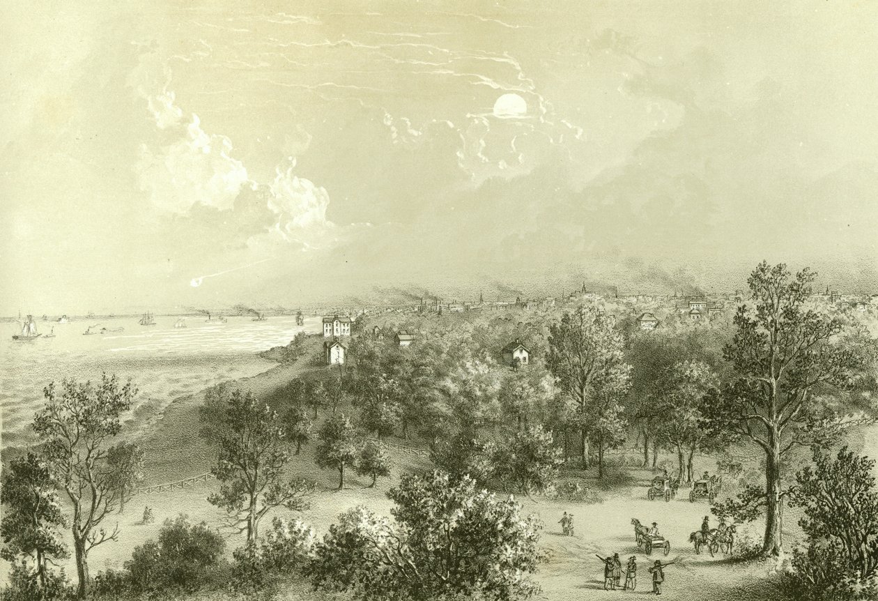 View of Lake View House, from Chicago Illustrated, with Literary Descriptions by James W. Sheahan, Published by Jevne & Almini, Chicago by American School