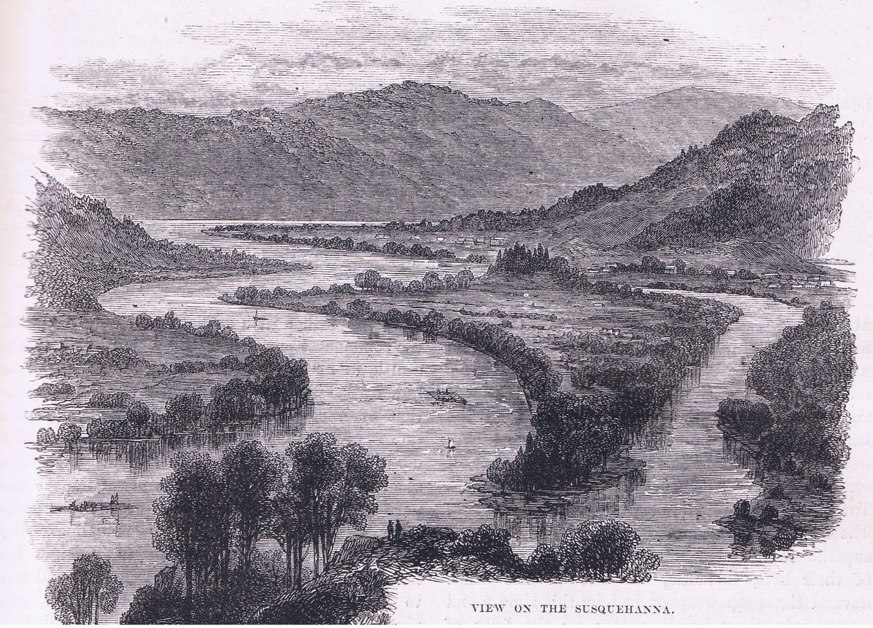 View of the Susquehanna, illustration from Cassell