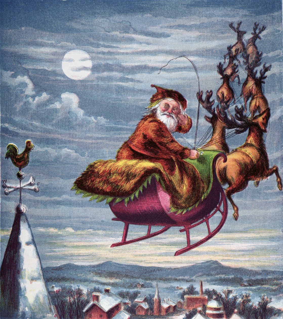 Visit of St. Nicholas, illustration from Aunt Louisa