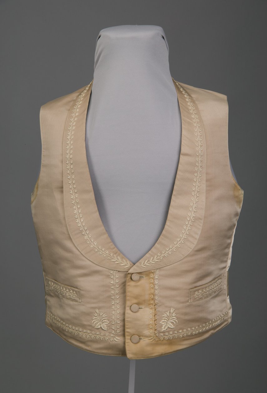 Wedding vest, ca.1855 (front view) by American School