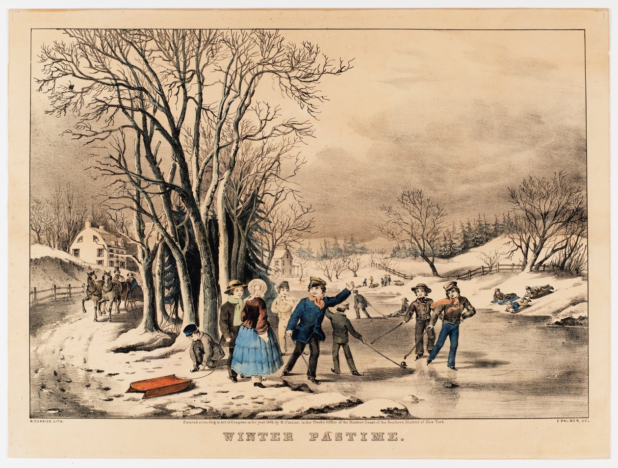 Winter Pastime, c.1800-10 by American School