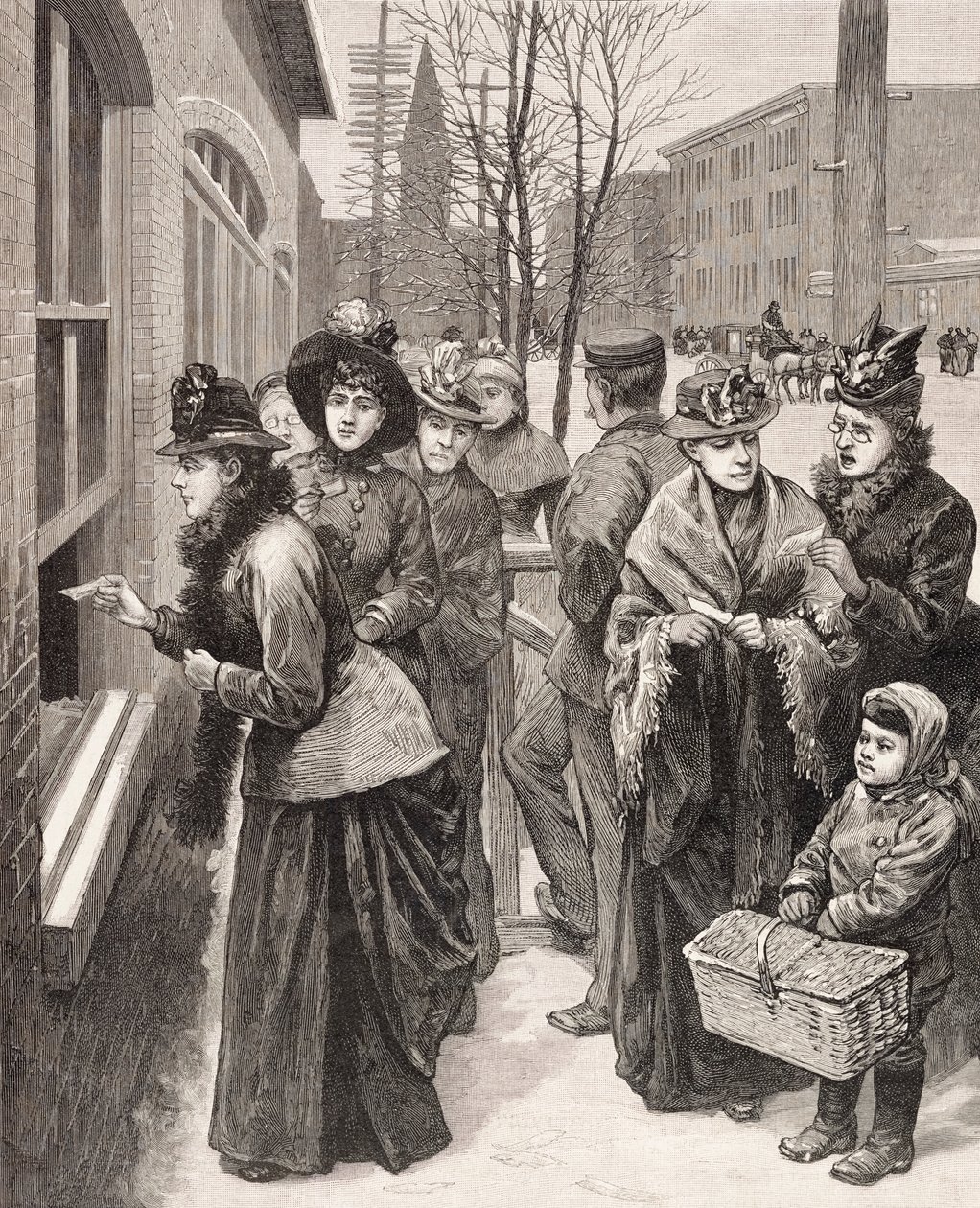 Women casting votes in Cheyenne, Wyoming, USA by American School