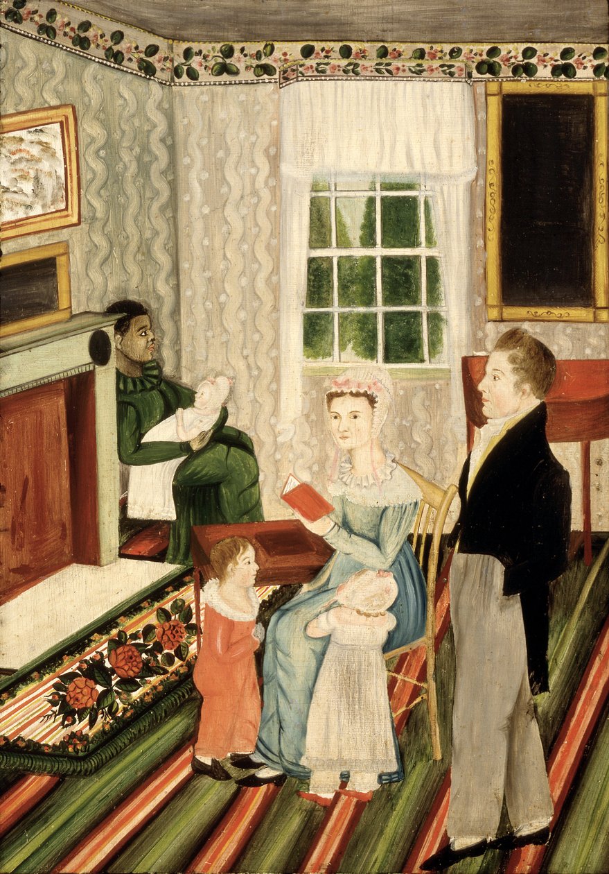 York, Pennsylvania Family with Negro Servant, c.1828 by American School
