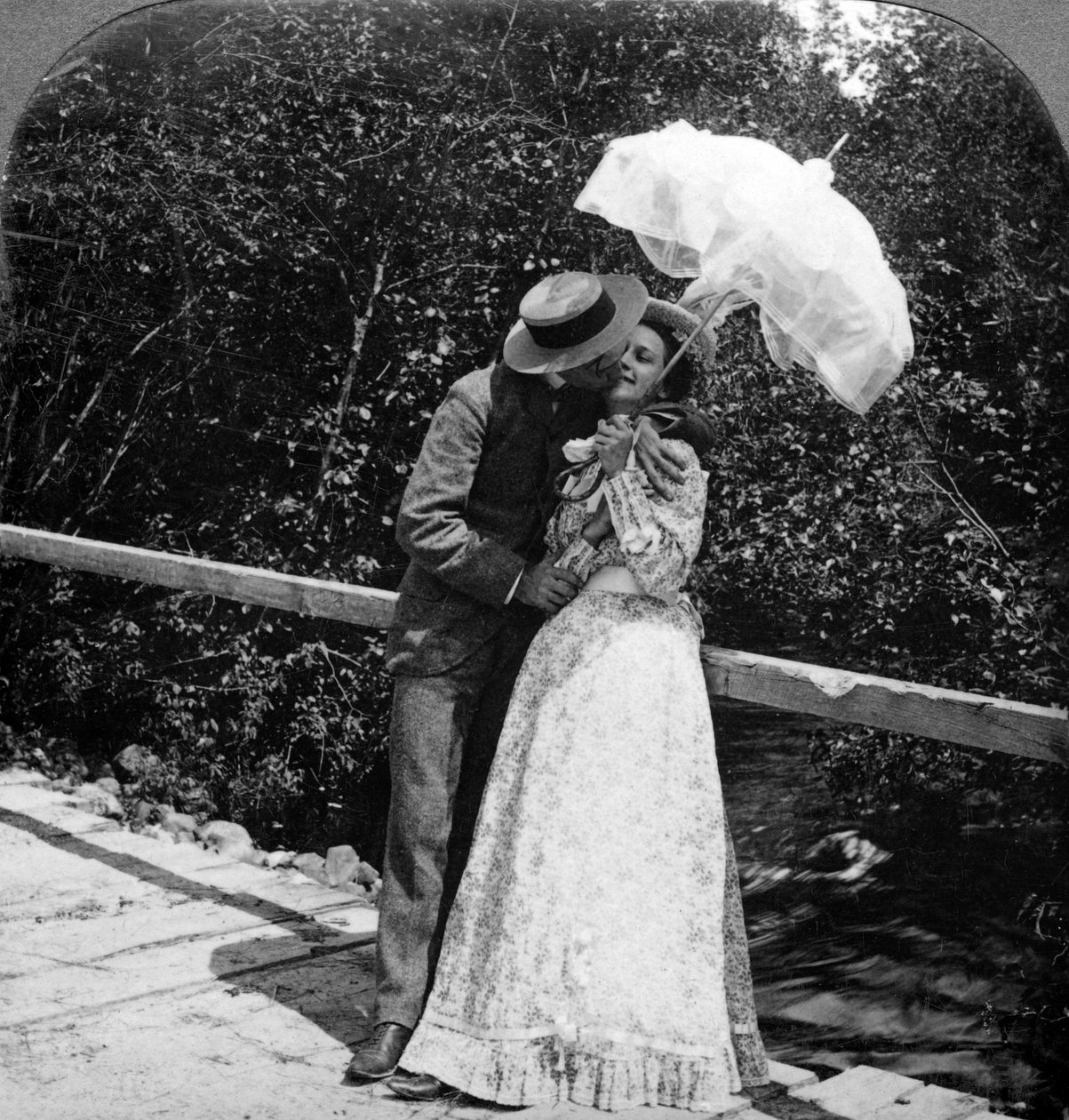 The Summer Girl and Her Sweetheart by American Stereoscopic Company