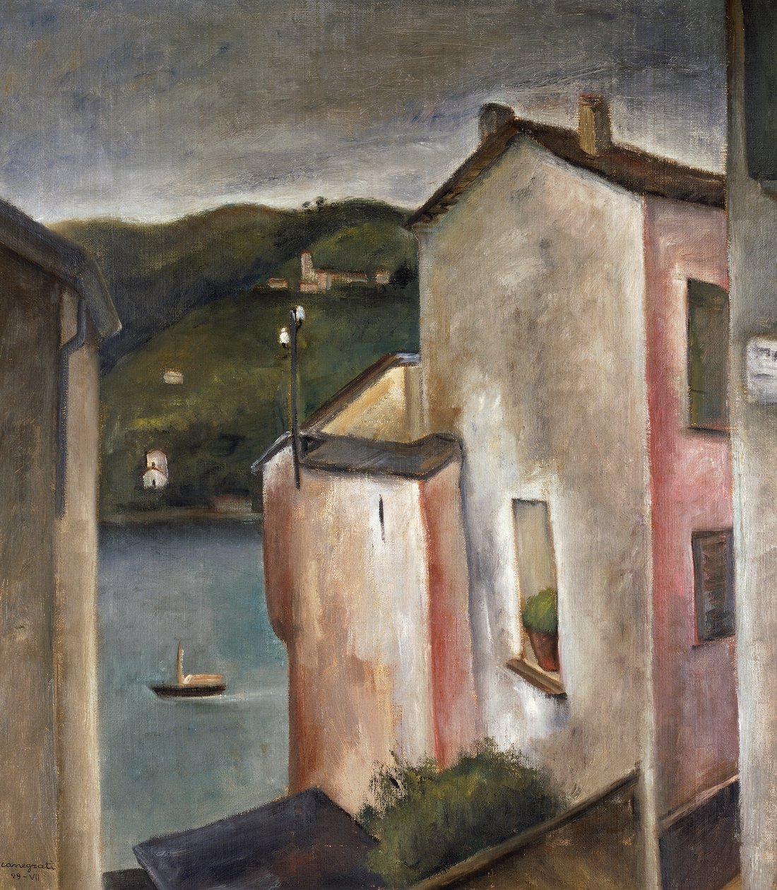 The Houses on the Lake by Amerigo Canegrati