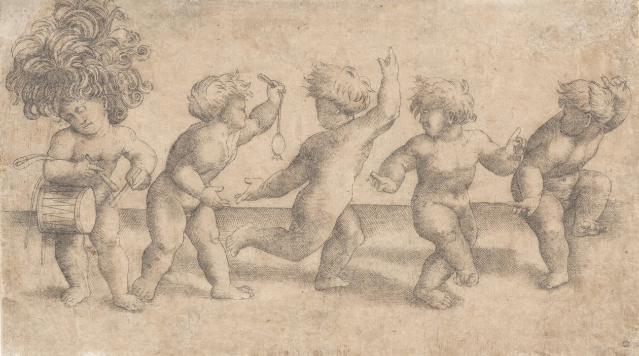 Five Dancing Putti by Amico Aspertini
