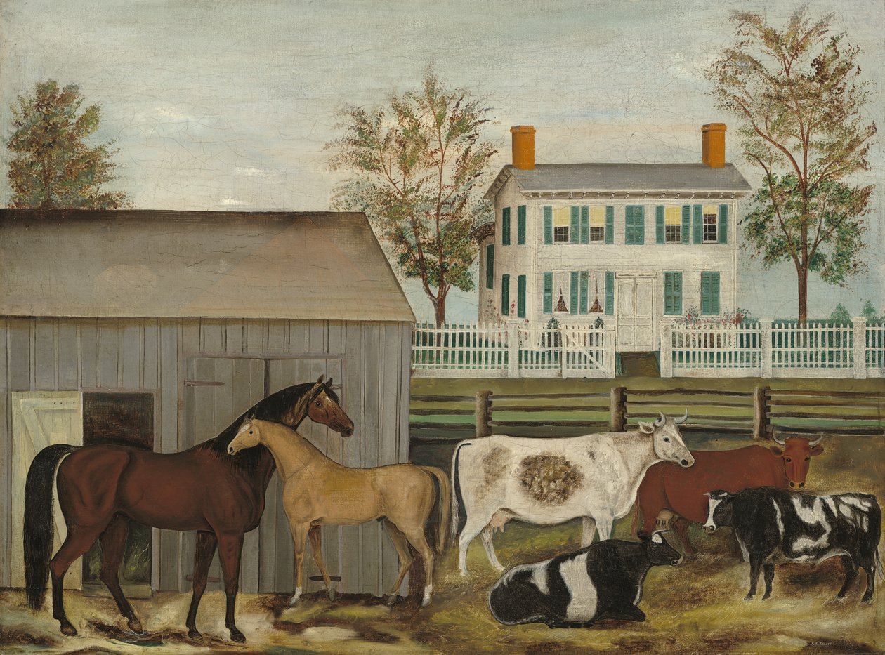 The Barnyard, late 19th century by Amizi Emmons Zeliff