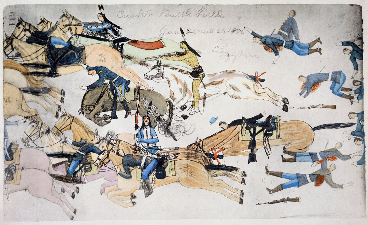 Battle of Little Bighorn, Montana, USA, 25-26 June 1876 by Amos Bad Heart Buffalo
