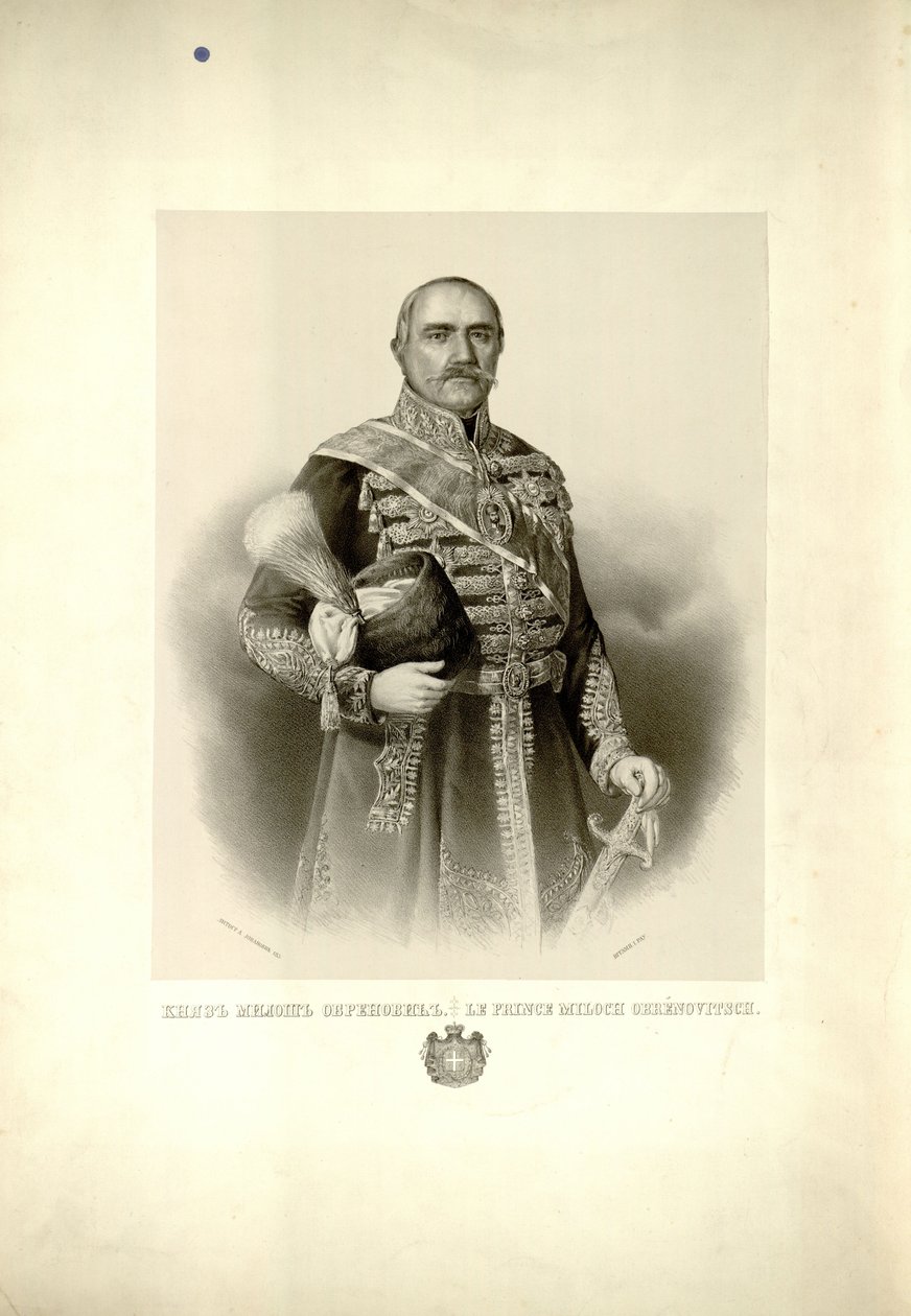 Prince Milos Obrenovic by Anastas Jovanović