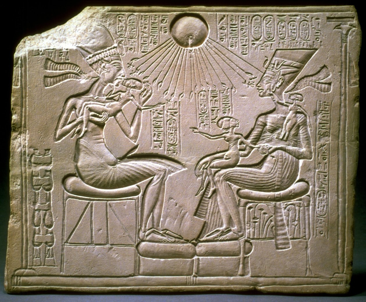 The royal family: Akhenaten, Nefertiti and their children, ca 1350 BC by Ancient Egypt