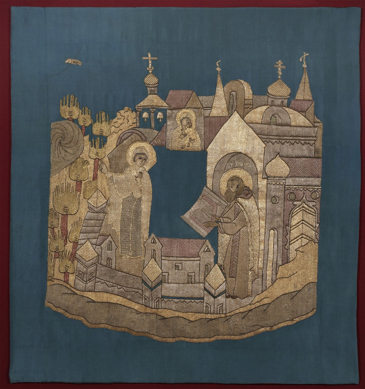 Appearance of the Mother of God to Saint Cyril of Belozersk in the Simonov Monastery Podea by Ancient Russian Art