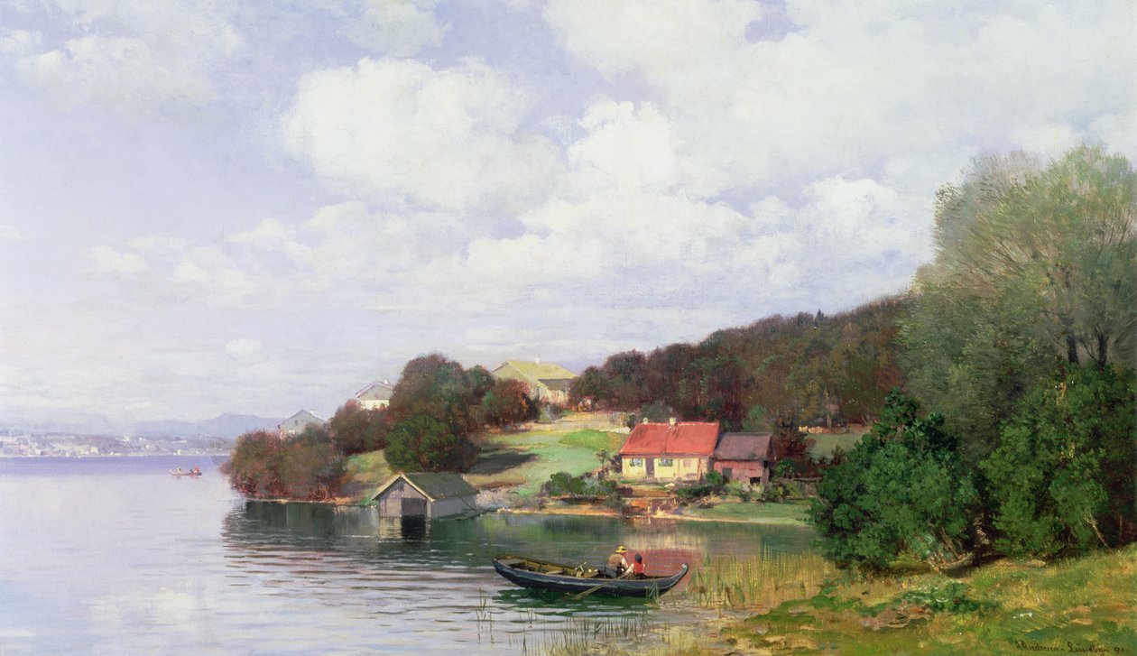 Boating on a Lake, 1891 by Anders Andersen Lundby