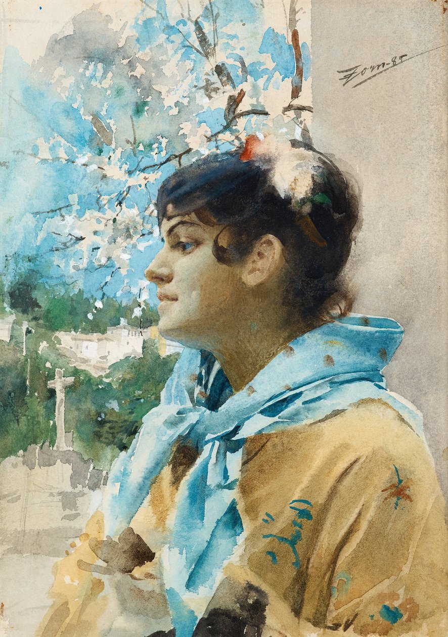 Spanish Woman in Profile I by Anders Leonard Zorn