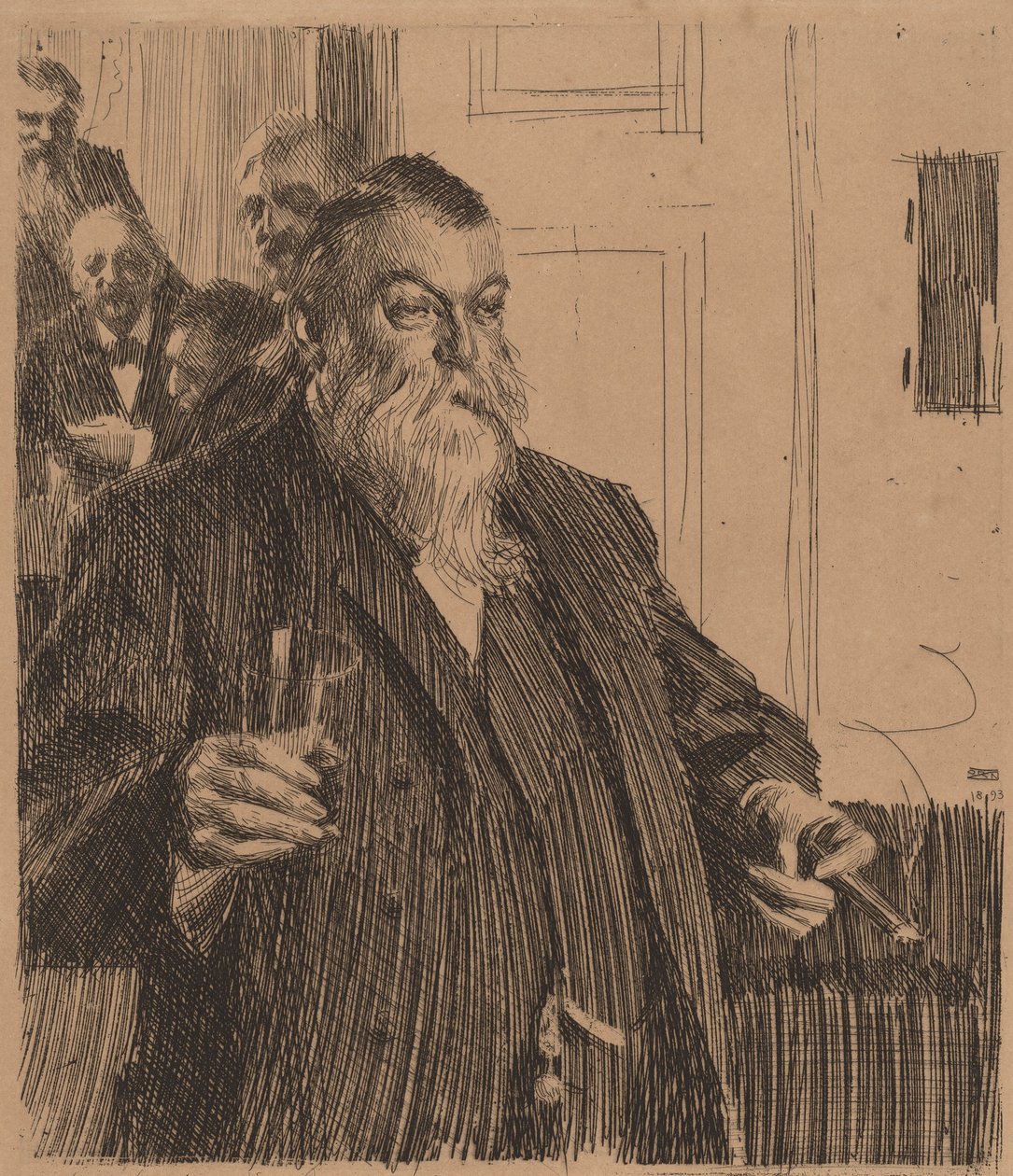 A Toast II, 1893 by Anders Leonard Zorn
