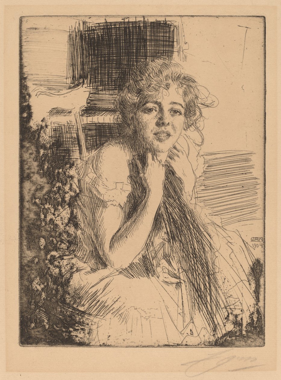 Emma Rasmussen, 1904 by Anders Leonard Zorn