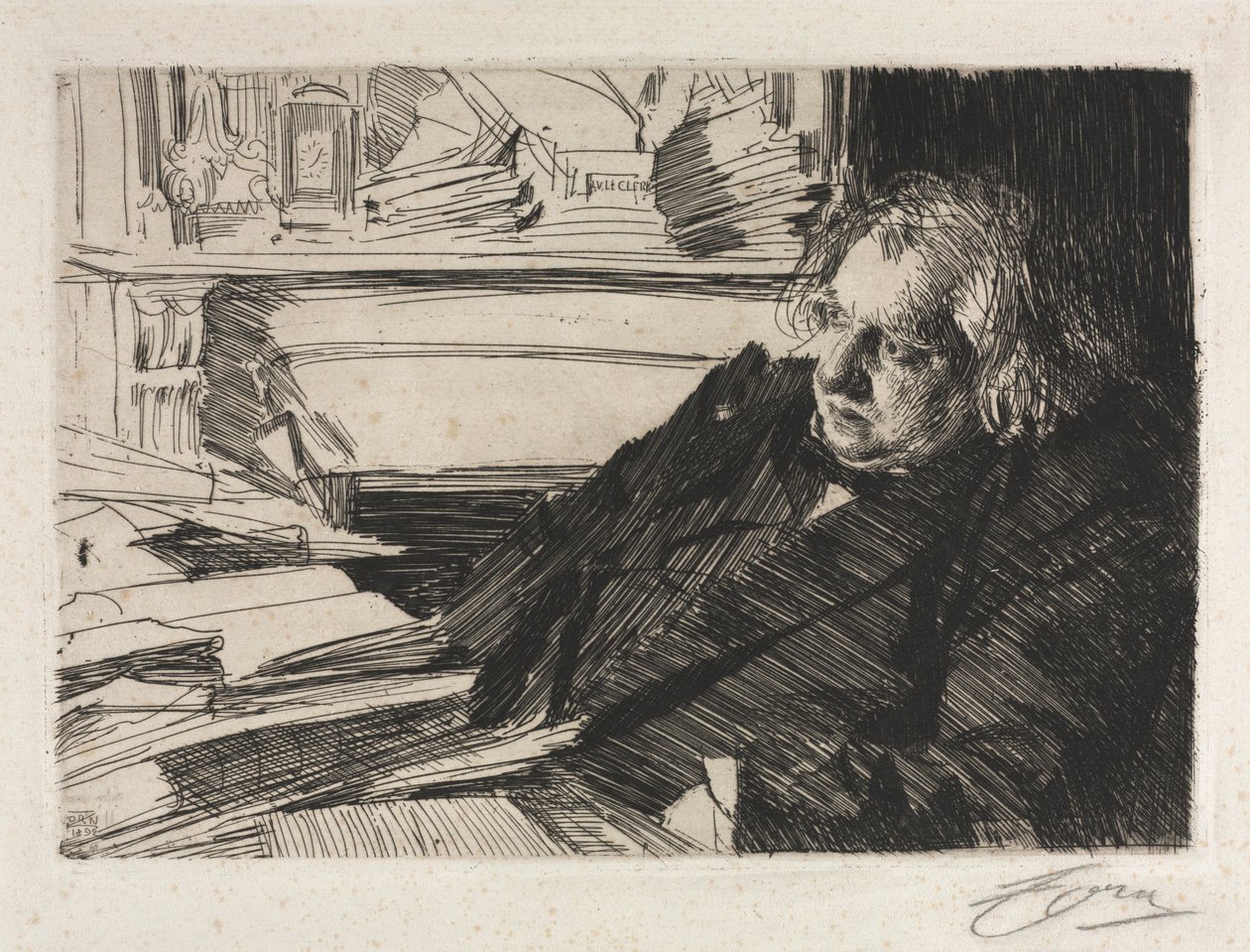 Ernest Renan, 1892 by Anders Leonard Zorn