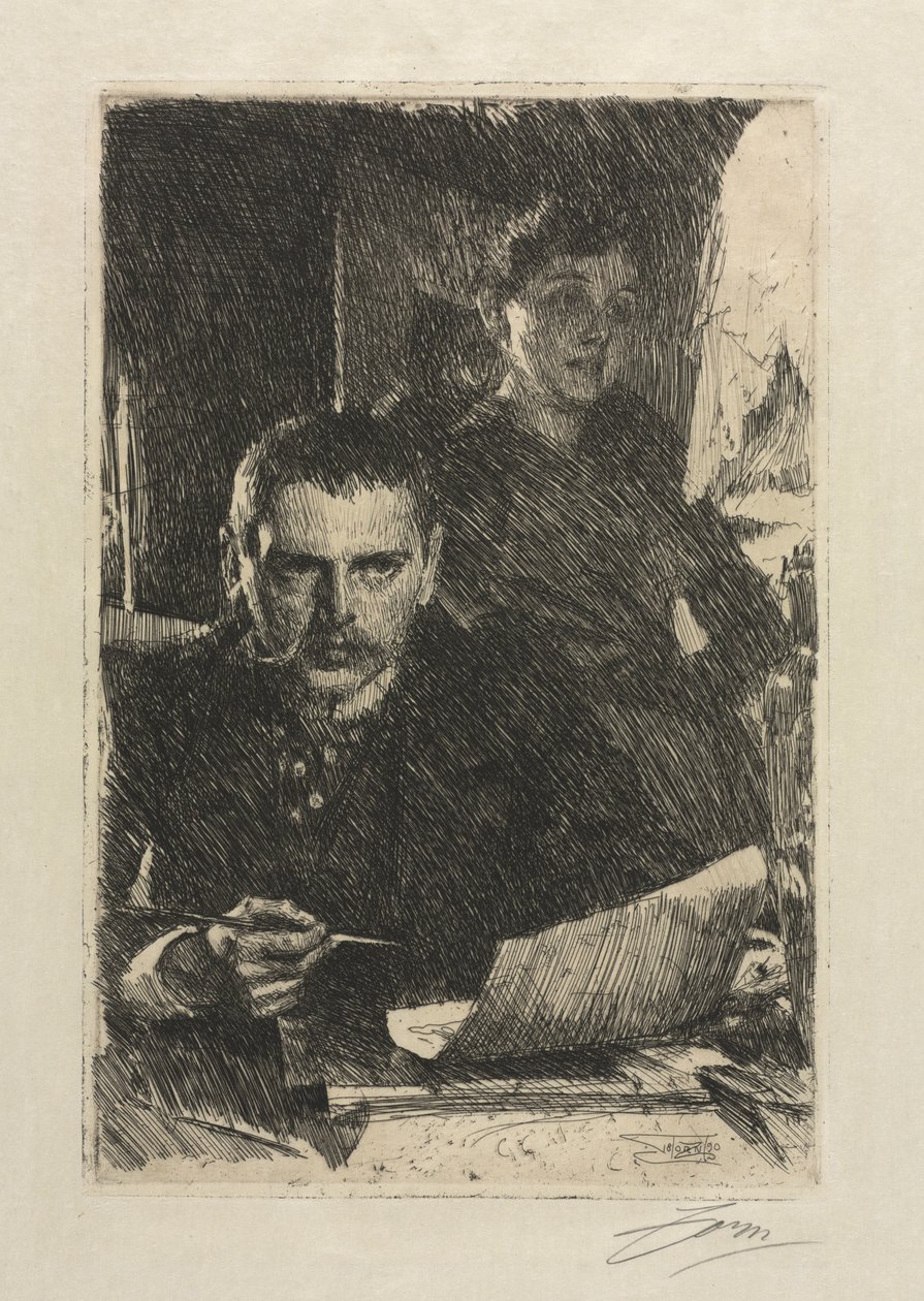 The Artist and His Wife, 1890 by Anders Leonard Zorn