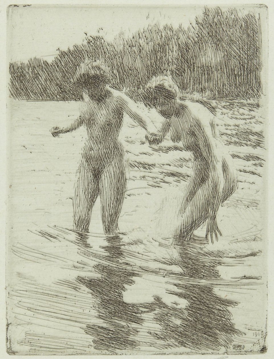 Two Bathers by Anders Leonard Zorn