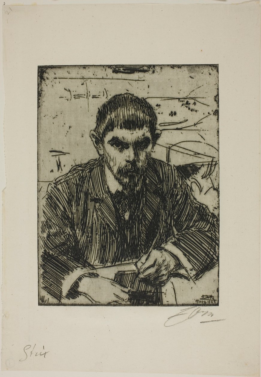 Albert Engström by Anders Zorn