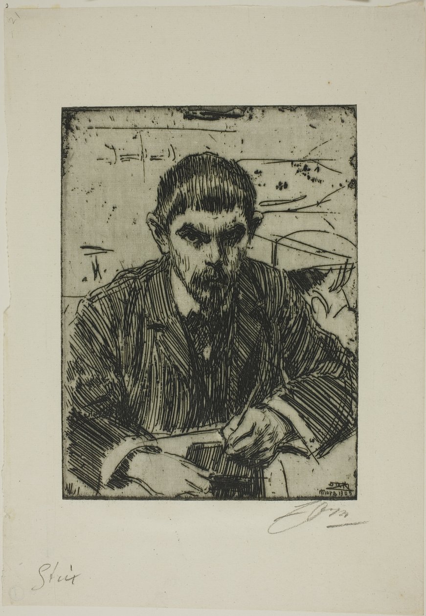 Albert Engström by Anders Leonard Zorn