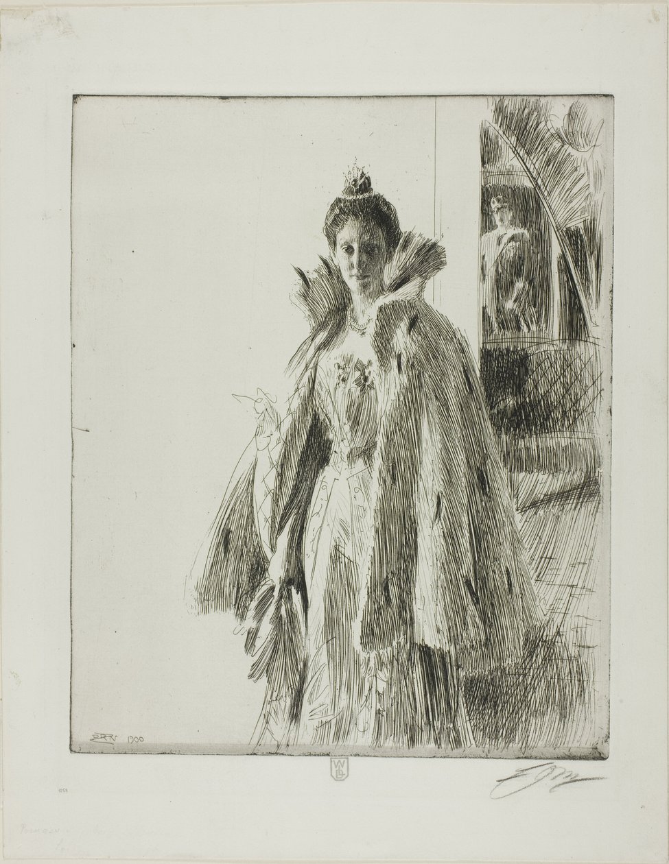 H. R. H. Princess Ingeborg of Sweden I by Anders Leonard Zorn