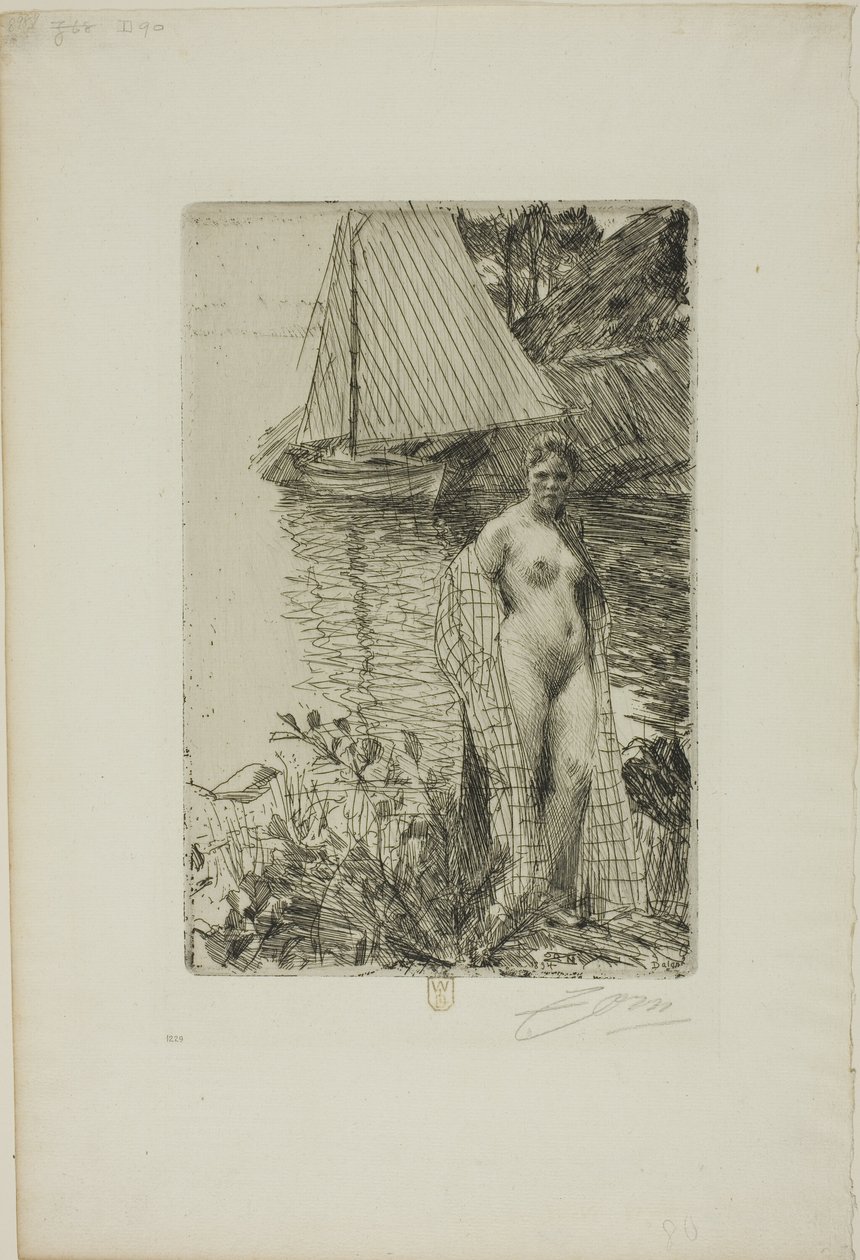 My Model and My Boat by Anders Leonard Zorn