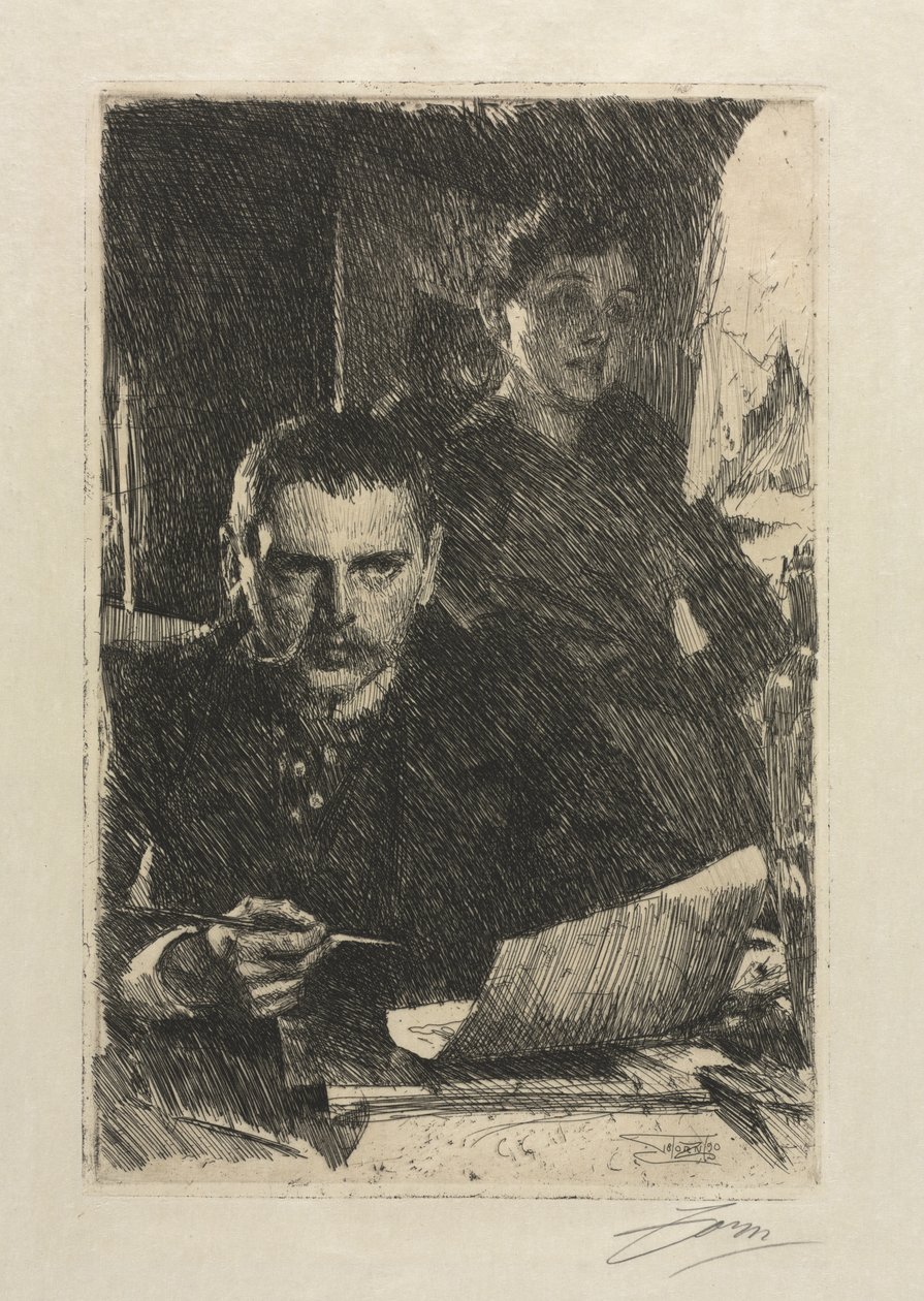 The Artist and His Wife by Anders Leonard Zorn
