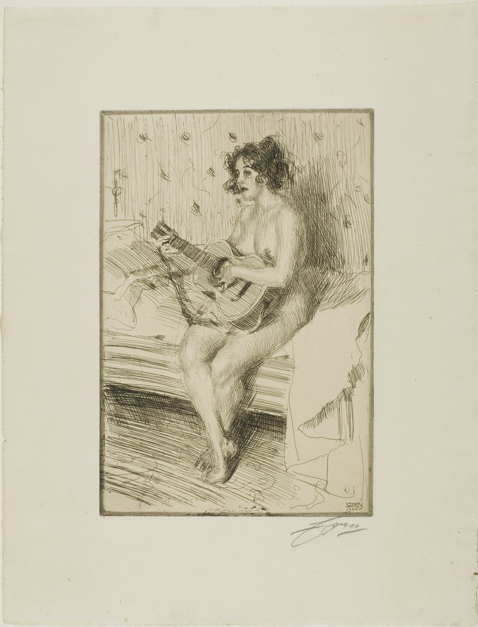 The Guitar Player by Anders Leonard Zorn