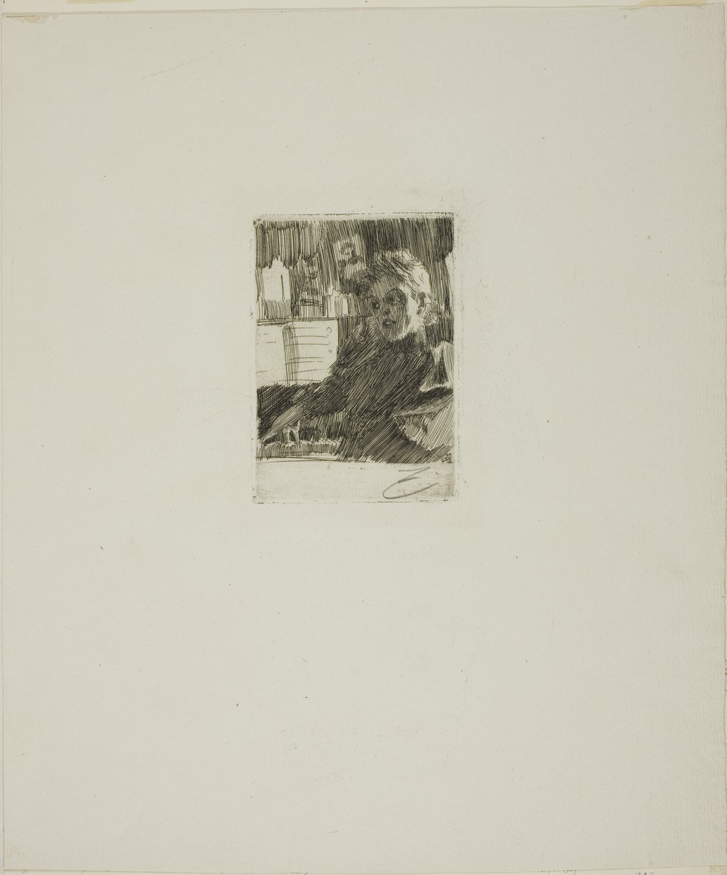 Young Norwegian at the Piano by Anders Leonard Zorn