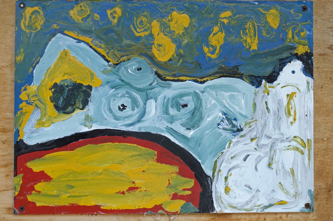 Blue Female Nude by Ando Gilardi