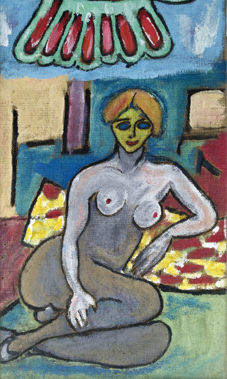 Female Nude with Yellow Face by Ando Gilardi
