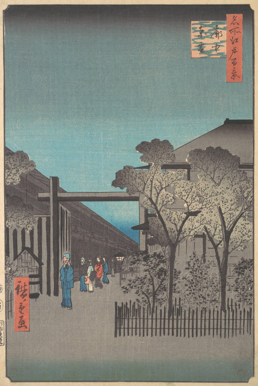 Kakuchu Shinonome, 4th Month, Snake Year 1857 by Ando Hiroshige