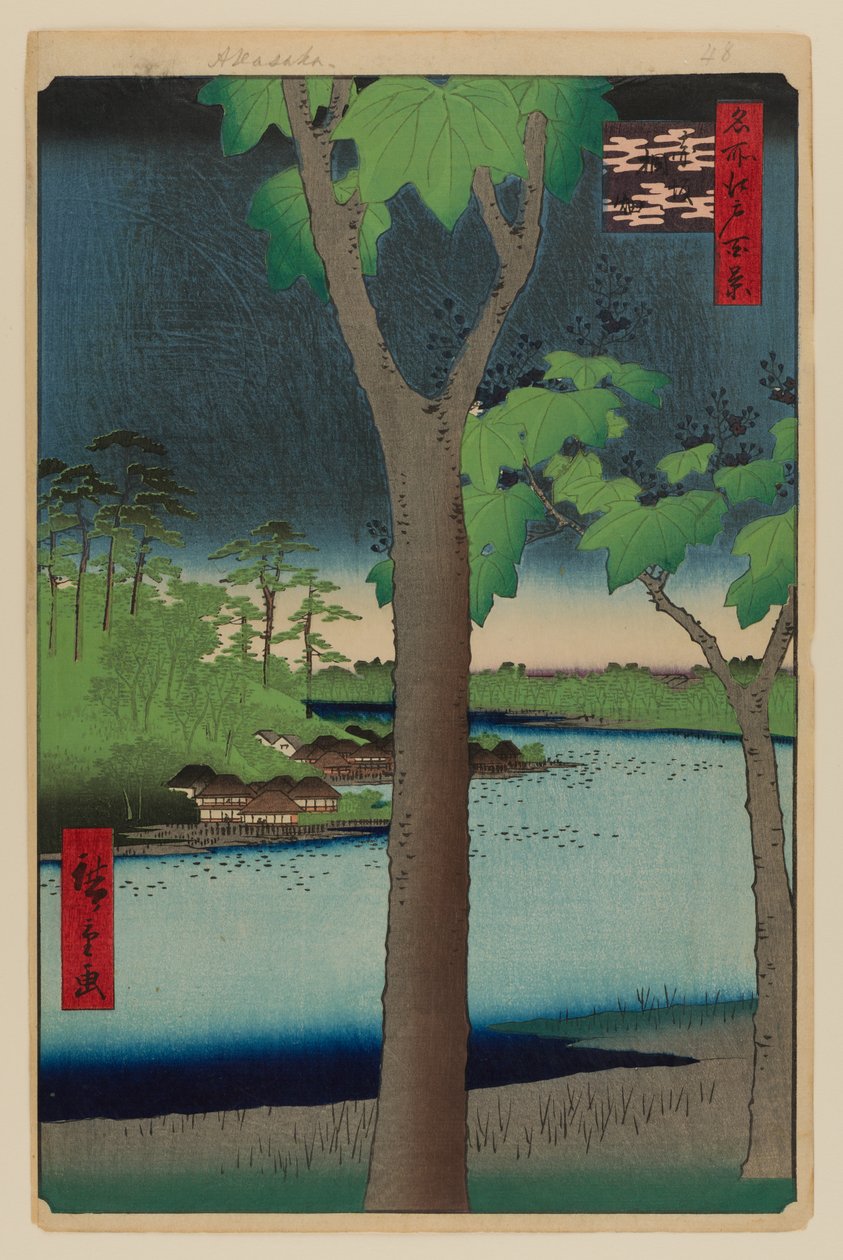 Akasaka Kiribatake by Ando or Utagawa Hiroshige