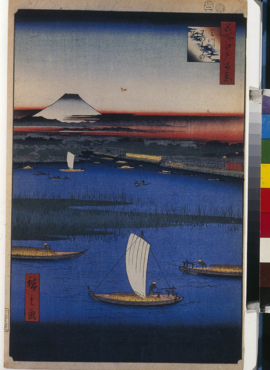 One Hundred Famous Views of Edo: Mitsumata Wakarenofuchi by Ando or Utagawa Hiroshige